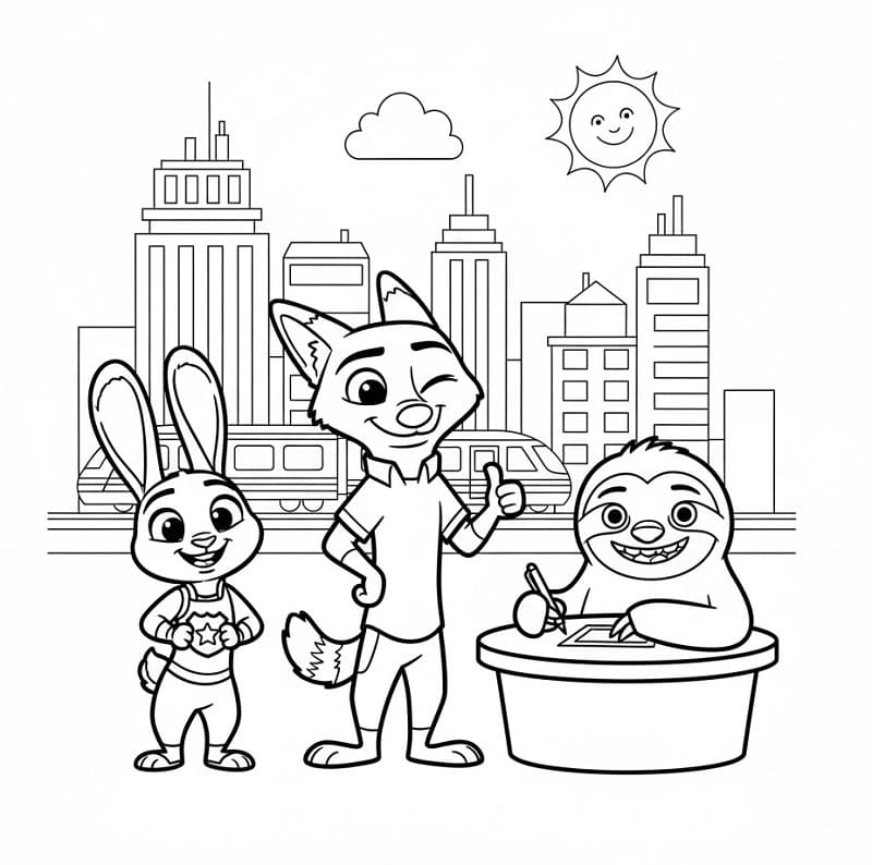 Desenho gratuito Zootopia #221698 da colecao Filmes de Animação para imprimir