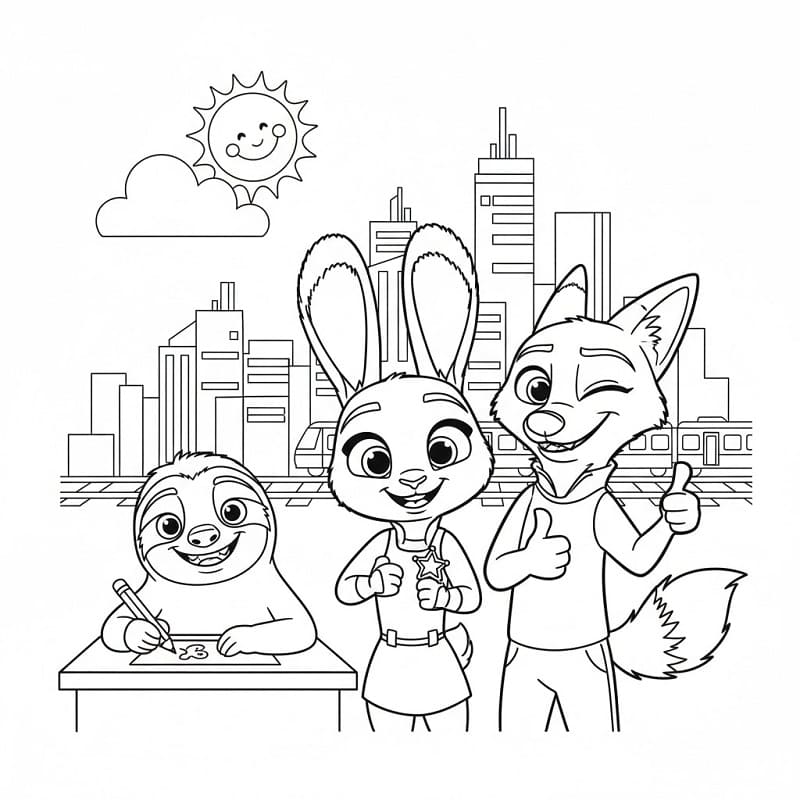 Desenho gratuito Zootopia #221737 da colecao Filmes de Animação para imprimir