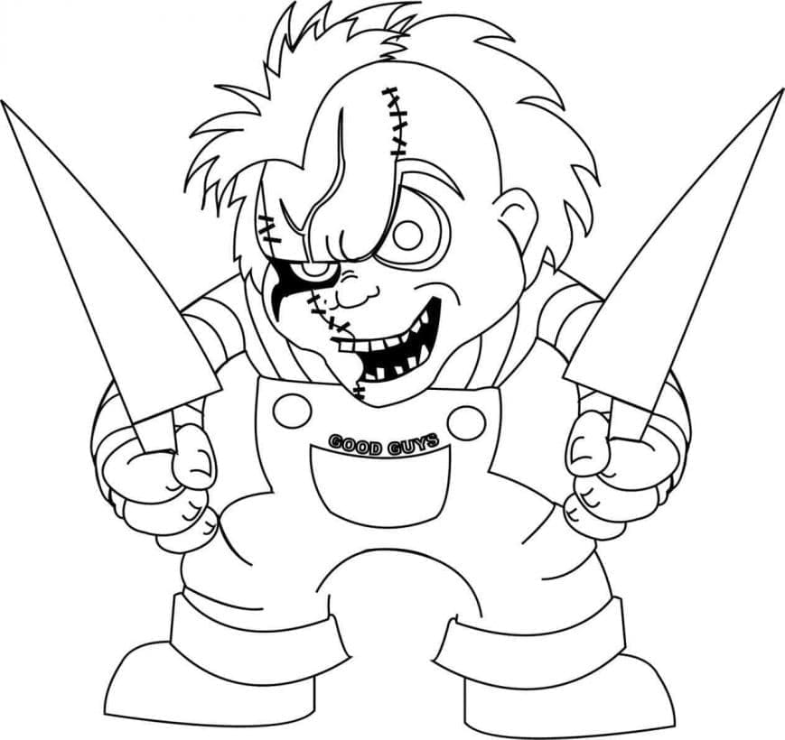 Desenho gratuito Chucky #204097 da colecao Filmes e Séries de TV para imprimir