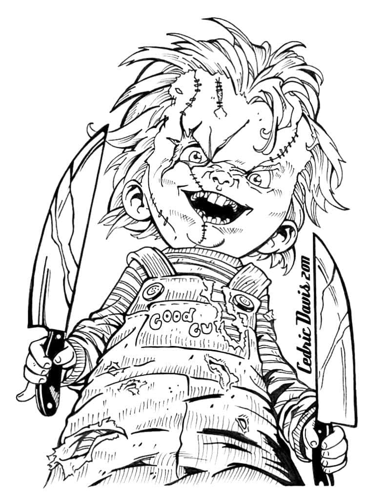 Desenho gratuito Chucky #204115 da colecao Filmes e Séries de TV para imprimir