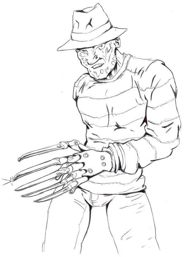 Desenho gratuito Freddy Krueger #202277 da colecao Filmes e Séries de TV para imprimir