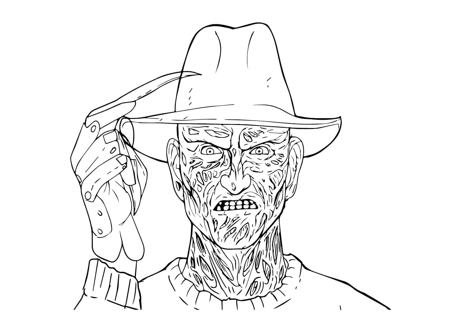 Desenho gratuito Freddy Krueger #202278 da colecao Filmes e Séries de TV para imprimir