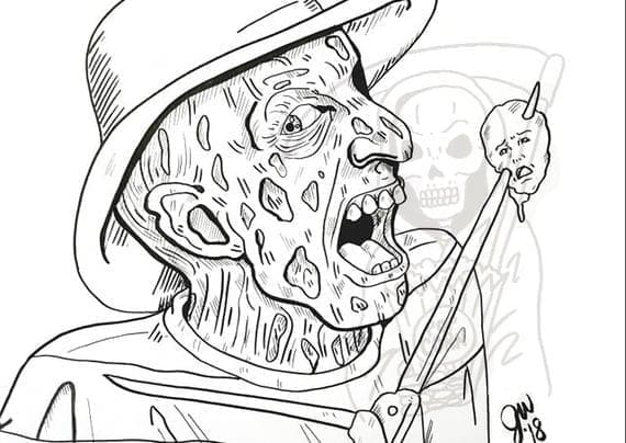Desenho gratuito Freddy Krueger #202284 da colecao Filmes e Séries de TV para imprimir