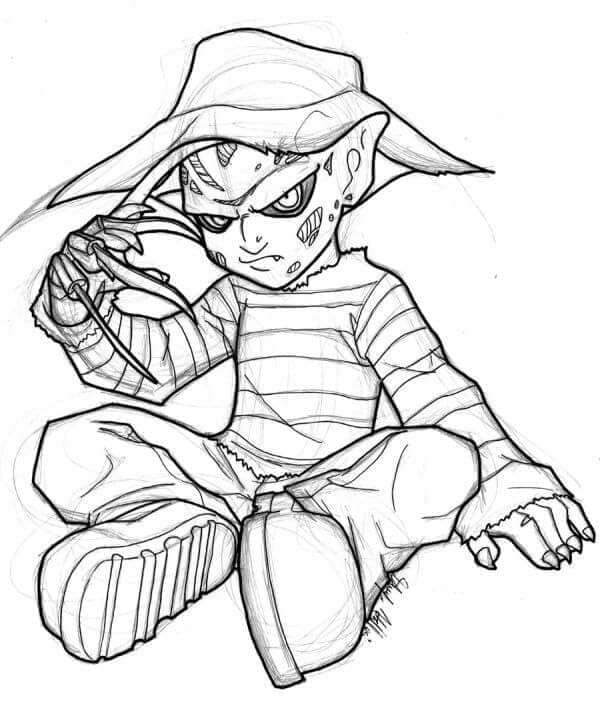 Desenho gratuito Freddy Krueger #202287 da colecao Filmes e Séries de TV para imprimir