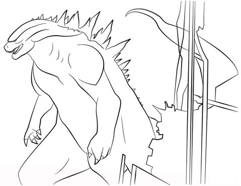 Desenho gratuito Godzilla #173064 da colecao Filmes e Séries de TV para imprimir