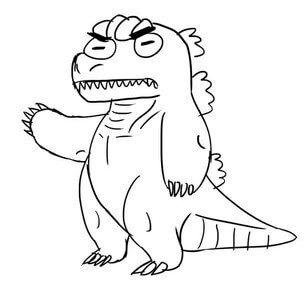 Desenho gratuito Godzilla #173070 da colecao Filmes e Séries de TV para imprimir