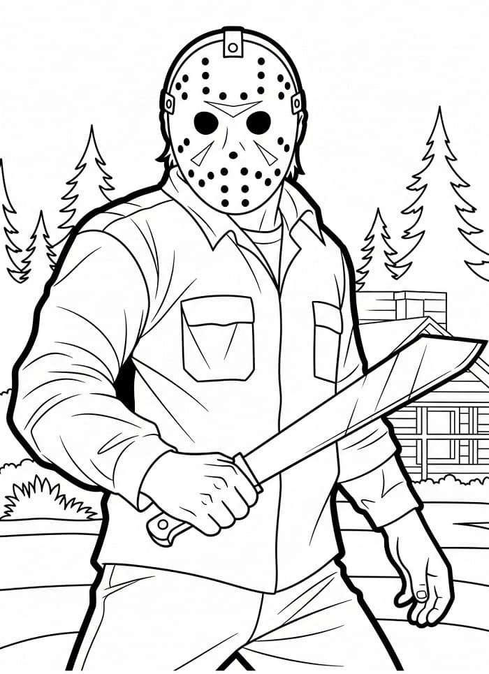 Desenho gratuito Jason Voorhees #222078 da colecao Filmes e Séries de TV para imprimir