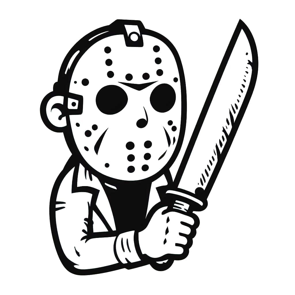 Desenho gratuito Jason Voorhees #222093 da colecao Filmes e Séries de TV para imprimir