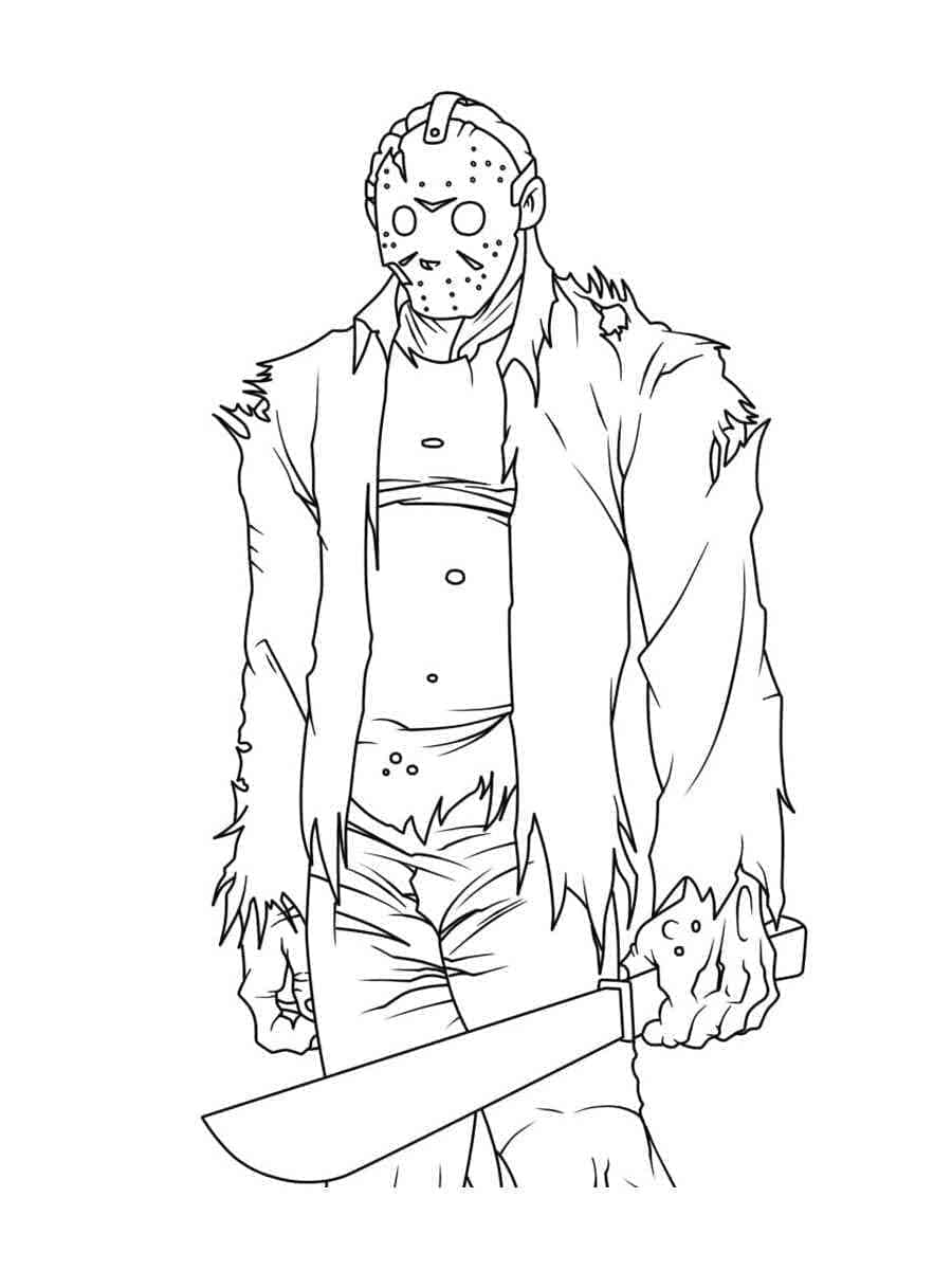 Desenho gratuito Jason Voorhees #222095 da colecao Filmes e Séries de TV para imprimir
