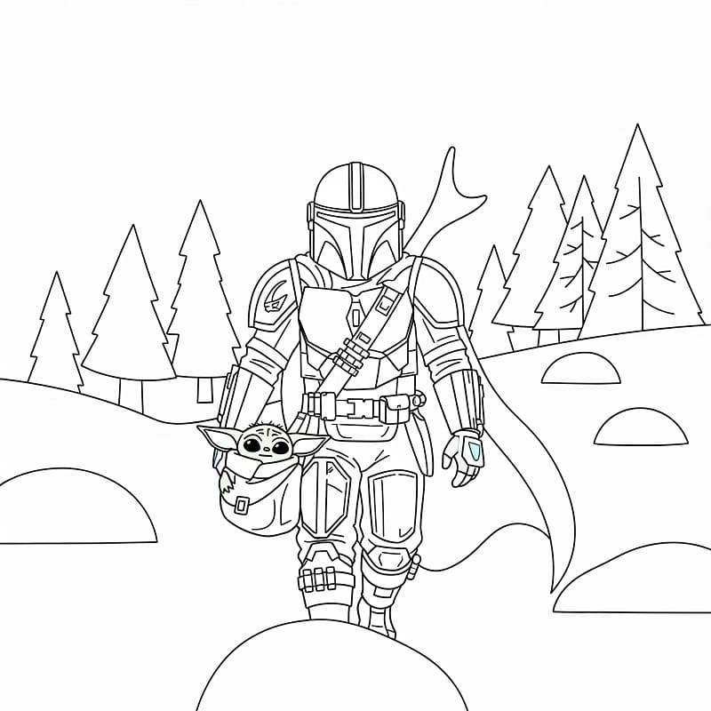 Desenho grátis de Mandaloriano #222066 para crianças e adultos, coleção Filmes e Séries de TV