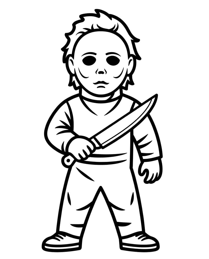 Desenho gratuito Michael Myers #222111 da colecao Filmes e Séries de TV para imprimir