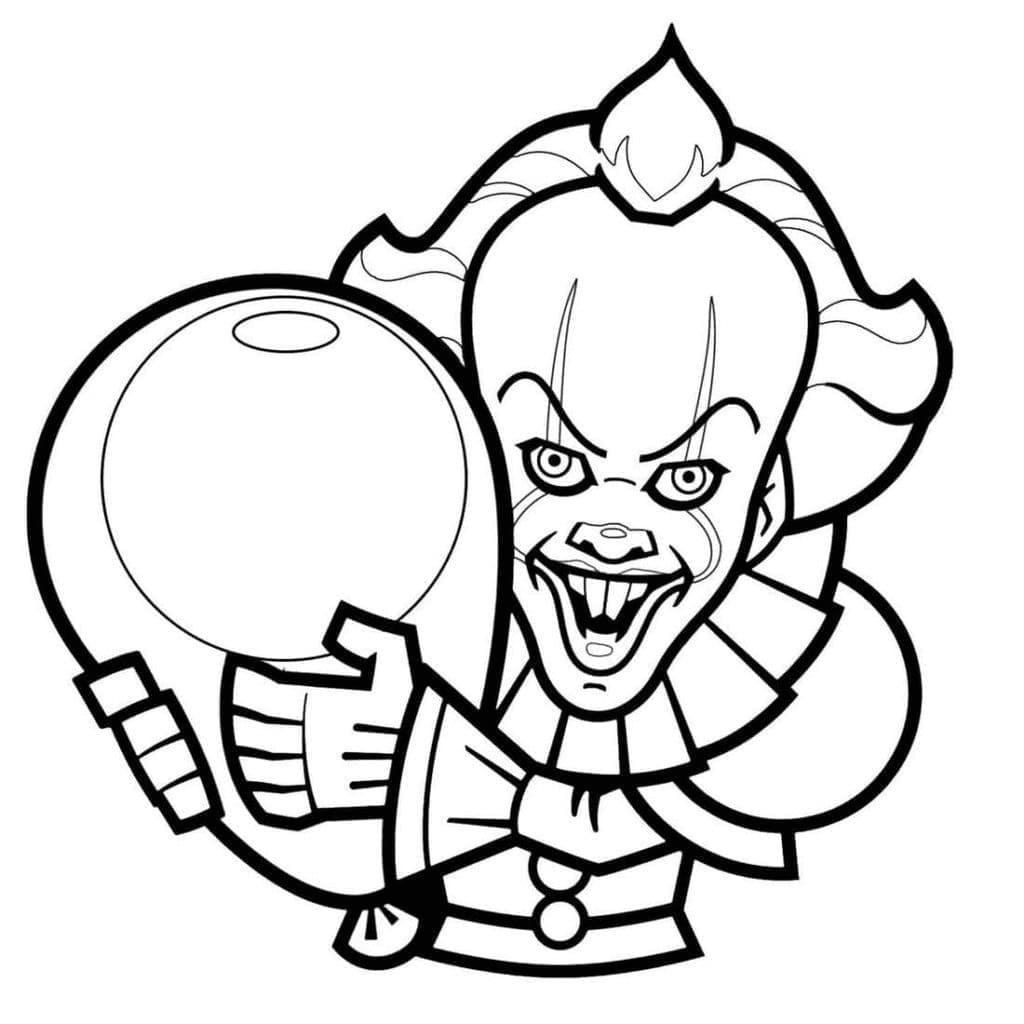 Desenho gratuito Pennywise #220398 da colecao Filmes e Séries de TV para imprimir