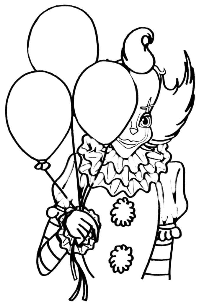 Desenho gratuito Pennywise #220400 da colecao Filmes e Séries de TV para imprimir