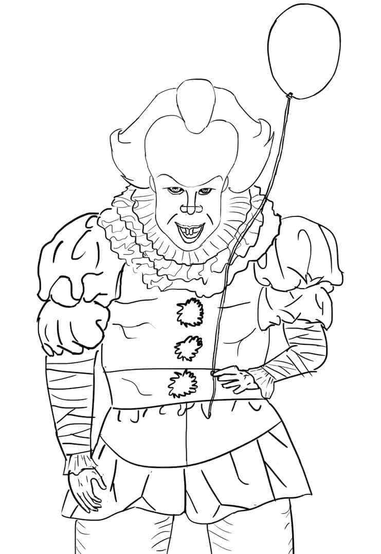 Desenho gratuito Pennywise #220406 da colecao Filmes e Séries de TV para imprimir