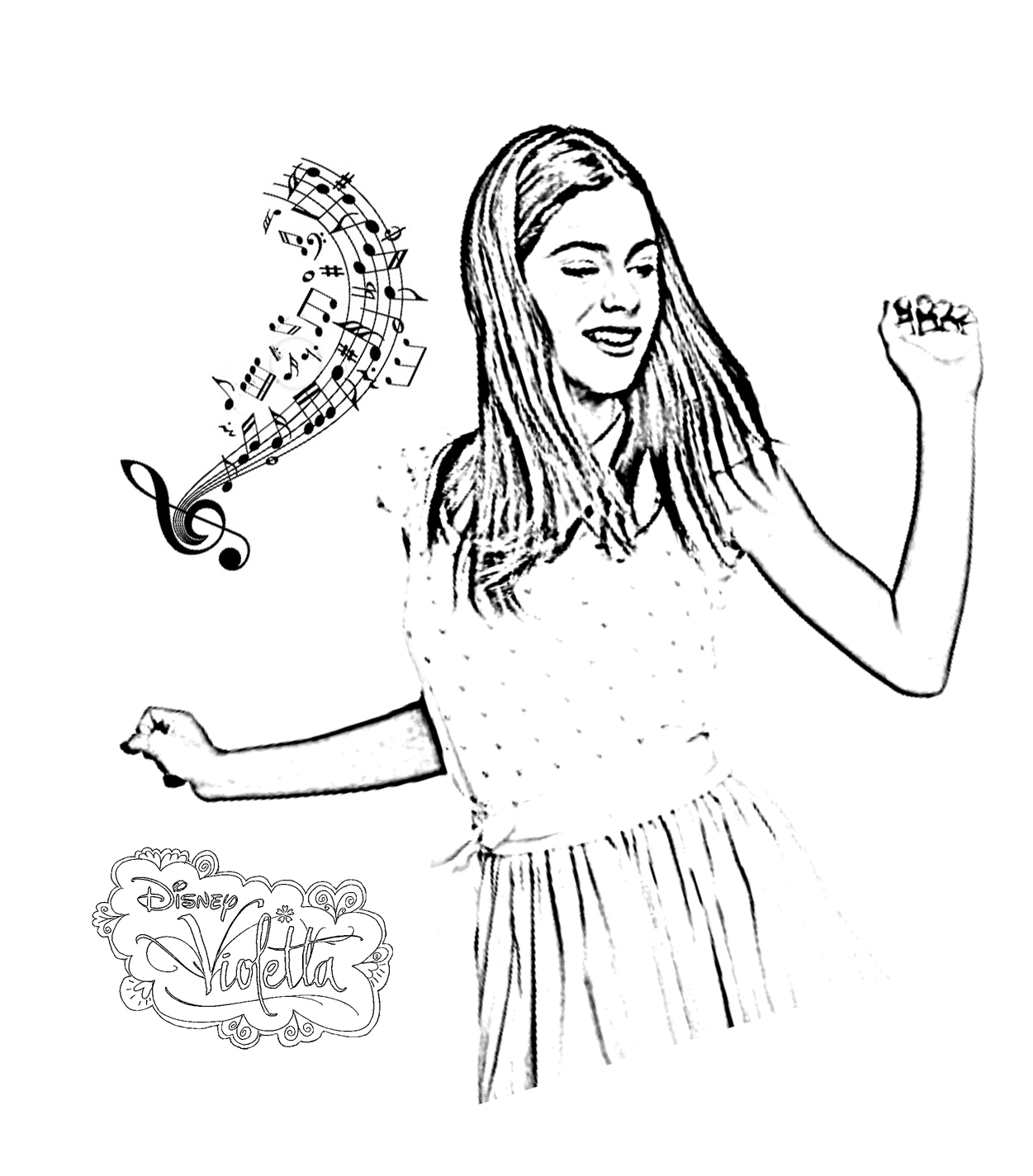 Desenho gratuito Violetta #170446 da colecao Filmes e Séries de TV para imprimir