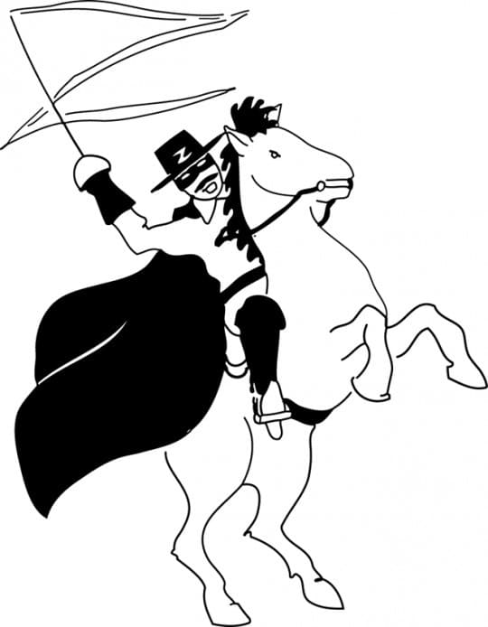 Desenho gratuito Zorro #200523 da colecao Filmes e Séries de TV para imprimir