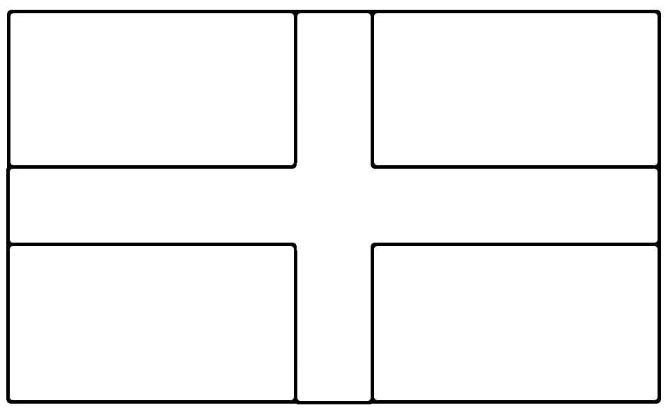 Página para colorir: Bandeira da Inglaterra (Geografia e Lugares) #192290 - Páginas para Colorir Imprimíveis Gratuitamente