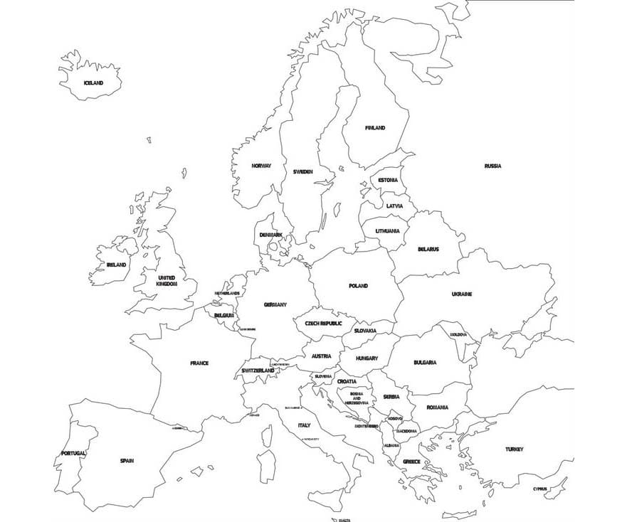 Desenho gratuito Mapa da Europa #179891 da colecao Geografia e Lugares para imprimir Desenho gratuito Mapa da Europa #179891 da colecao Geografia e Lugares para imprimir