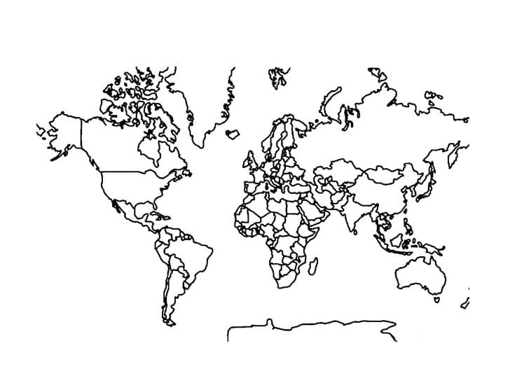 Desenho gratuito Mapa do Mundo #179906 da colecao Geografia e Lugares para imprimir