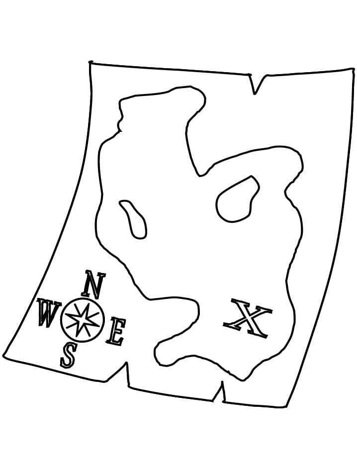 Desenho gratuito Mapa do Tesouro #211522 da colecao Geografia e Lugares para imprimir