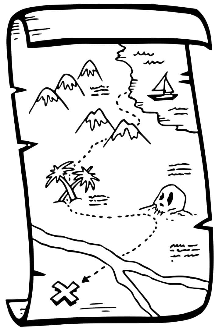 Desenho gratuito Mapa do Tesouro #211540 da colecao Geografia e Lugares para imprimir