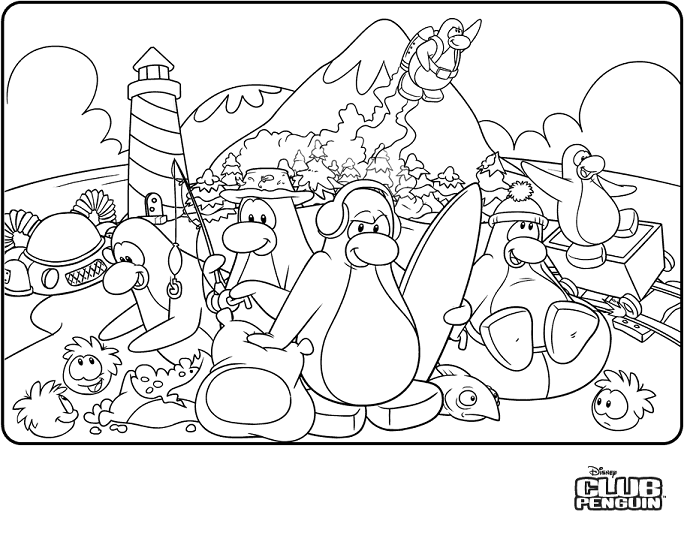 Página para colorir: Club Penguin (Jogos de vídeo) #170302 - Páginas para Colorir Imprimíveis Gratuitamente