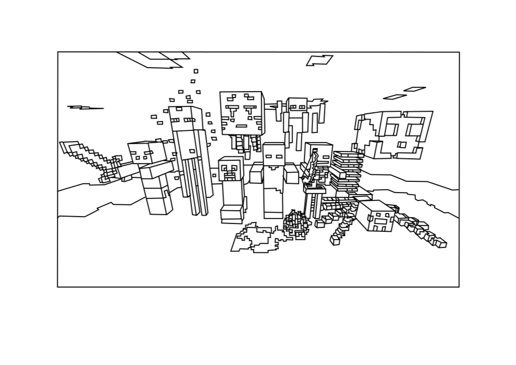 Desenhos para colorir de Minecraft para baixar - Minecraft - Coloring Pages  for Adults