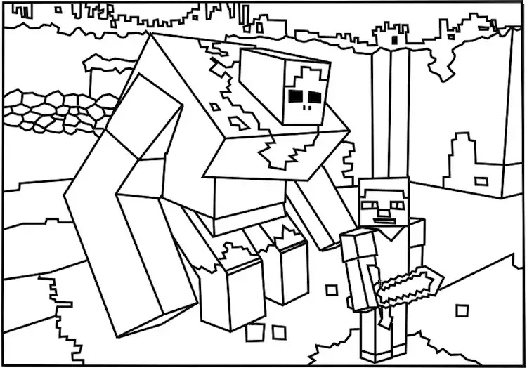 Página para colorir: Minecraft (Jogos de vídeo) #113845 - Páginas para Colorir Imprimíveis Gratuitamente
