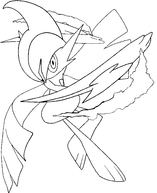 Desenhos para colorir de desenho do pokémon gallade para colorir  