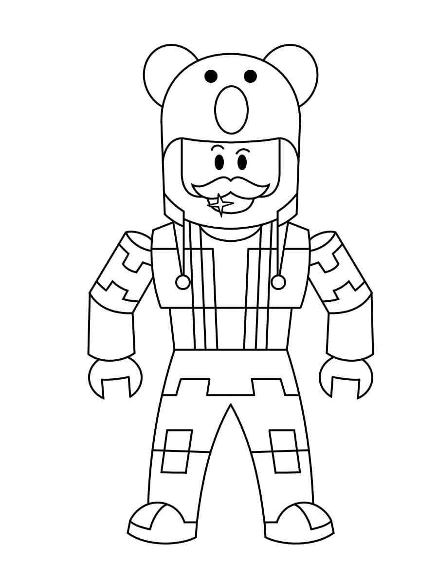 Página para colorir de personagens de videogame Roblox · Creative