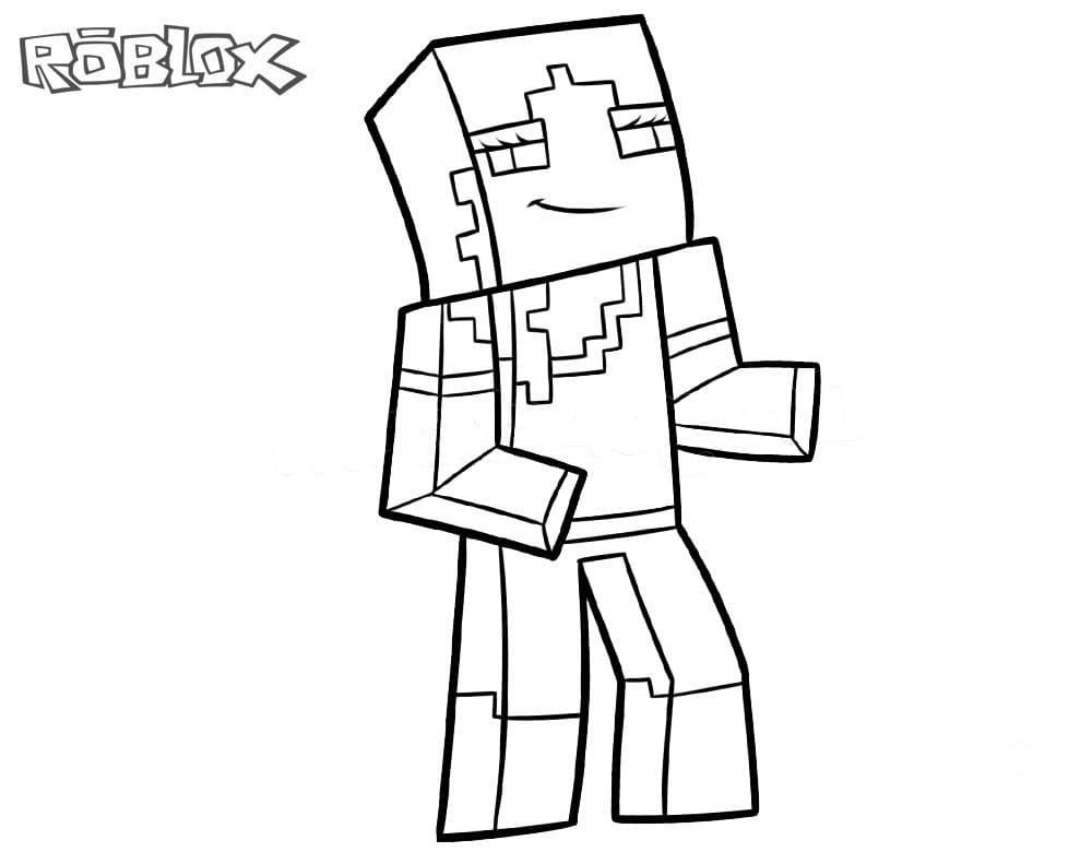 Princesa Roblox para colorir