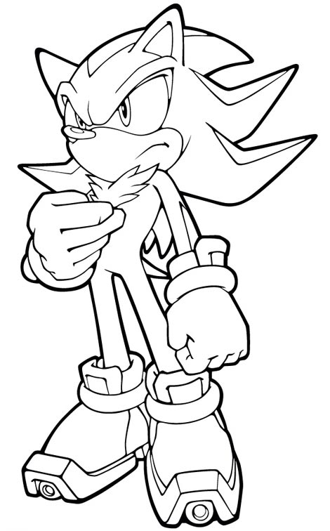 Desenhos de Shadow The Hedgehog Para Colorir - Páginas Para