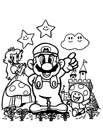 Página para colorir: Super Mario Bros. (Jogos de vídeo) #153591 - Páginas para Colorir Imprimíveis Gratuitamente