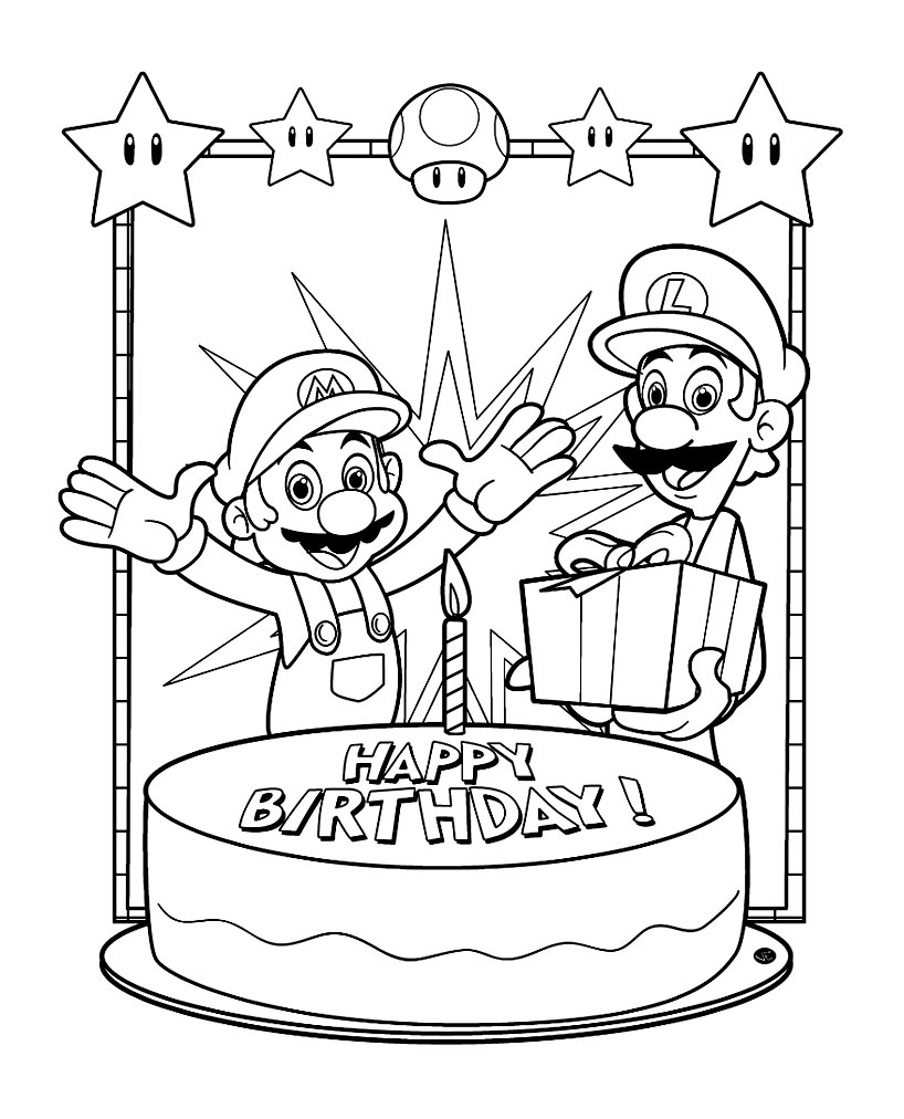 Página para colorir: Super Mario Bros. (Jogos de vídeo) #153620 - Páginas para Colorir Imprimíveis Gratuitamente