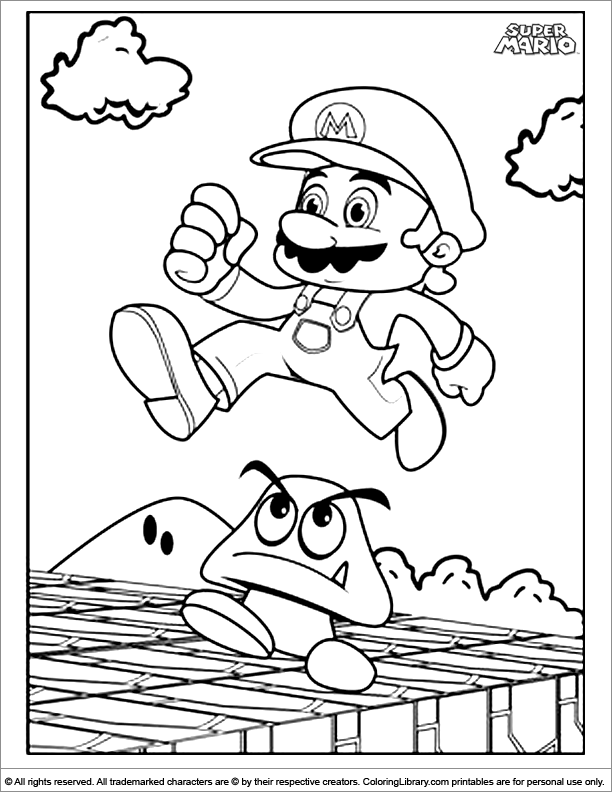 Página para colorir: Super Mario Bros. (Jogos de vídeo) #153691 - Páginas para Colorir Imprimíveis Gratuitamente