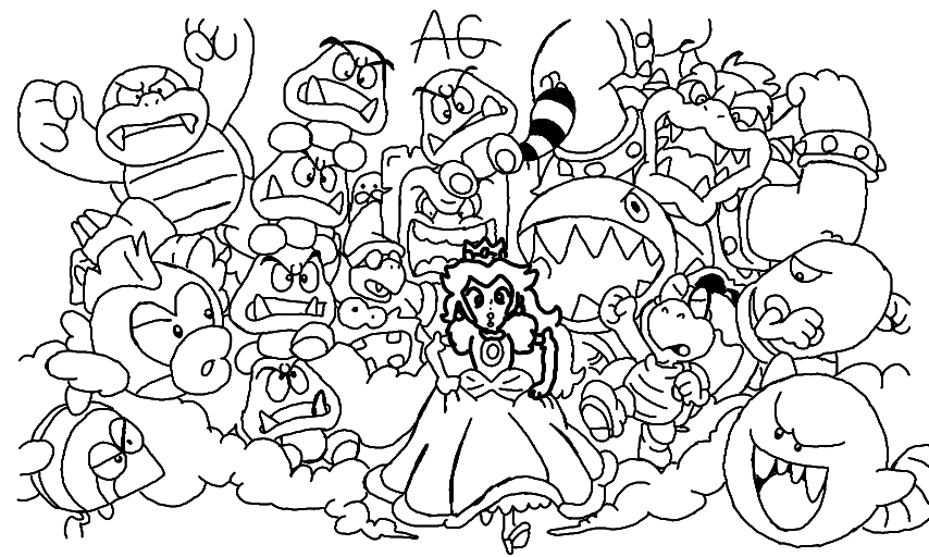 Página para colorir: Super Mario Bros. (Jogos de vídeo) #153779 - Páginas para Colorir Imprimíveis Gratuitamente