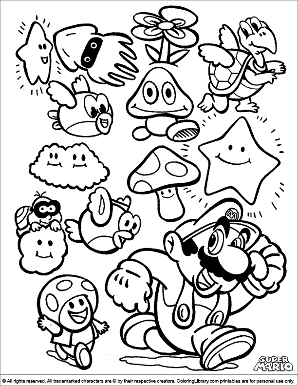 Página para colorir: Super Mario Bros. (Jogos de vídeo) #153780 - Páginas para Colorir Imprimíveis Gratuitamente
