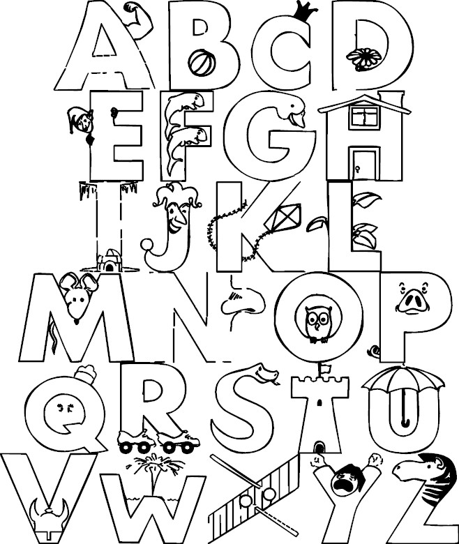 Desenho gratuito Alfabeto #124592 da colecao Letras e Alfabeto para imprimir