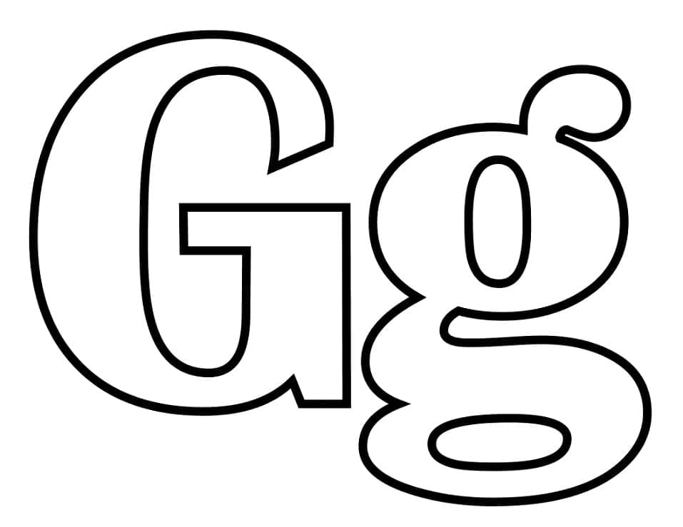 Linda página de Letra G #194621 para colorir, da coleção Letras e Alfabeto, baixe grátis Linda página de Letra G #194621 para colorir, da coleção Letras e Alfabeto, baixe grátis