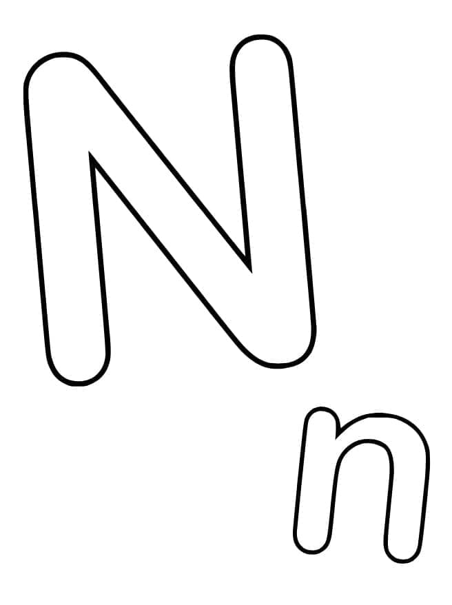 Linda página de Letra N #194707 para colorir, da coleção Letras e Alfabeto, baixe grátis Linda página de Letra N #194707 para colorir, da coleção Letras e Alfabeto, baixe grátis