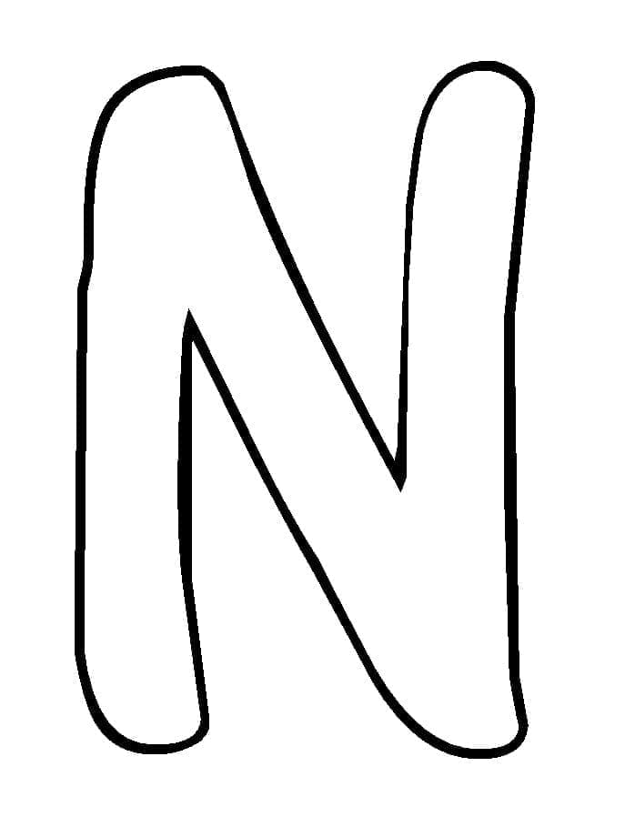 Página para colorir de Letra N #194716 pertencente à coleção Letras e Alfabeto Página para colorir de Letra N #194716 pertencente à coleção Letras e Alfabeto