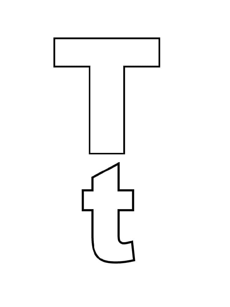Desenho gratuito Letra T #194792 da colecao Letras e Alfabeto para imprimir
