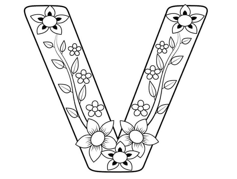 Desenho gratuito Letra V #194812 da colecao Letras e Alfabeto para imprimir