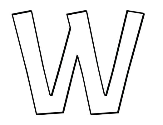 Desenho gratuito Letra W #194825 da colecao Letras e Alfabeto para imprimir