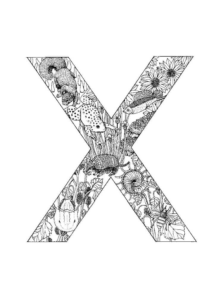Desenho imprimível de Letra X #194847 para colorir, pertence à coleção Letras e Alfabeto Desenho imprimível de Letra X #194847 para colorir, pertence à coleção Letras e Alfabeto