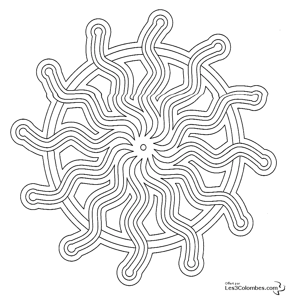 Desenho gratuito Anti-Stress #23020 da colecao Mandalas para imprimir