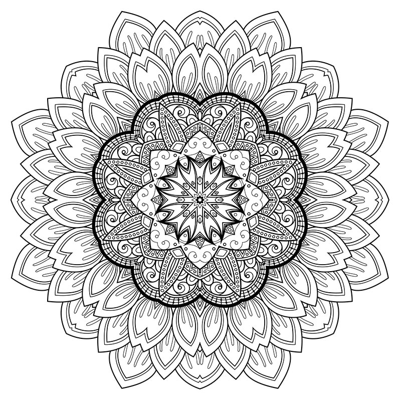 Desenho gratuito Arteterapia #23160 da colecao Mandalas para imprimir