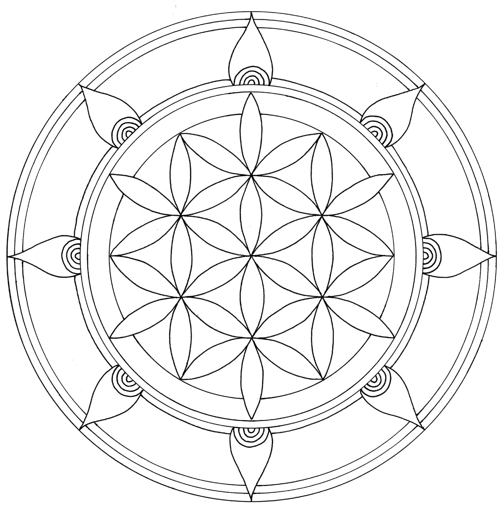 Desenho gratuito Arteterapia #23173 da colecao Mandalas para imprimir