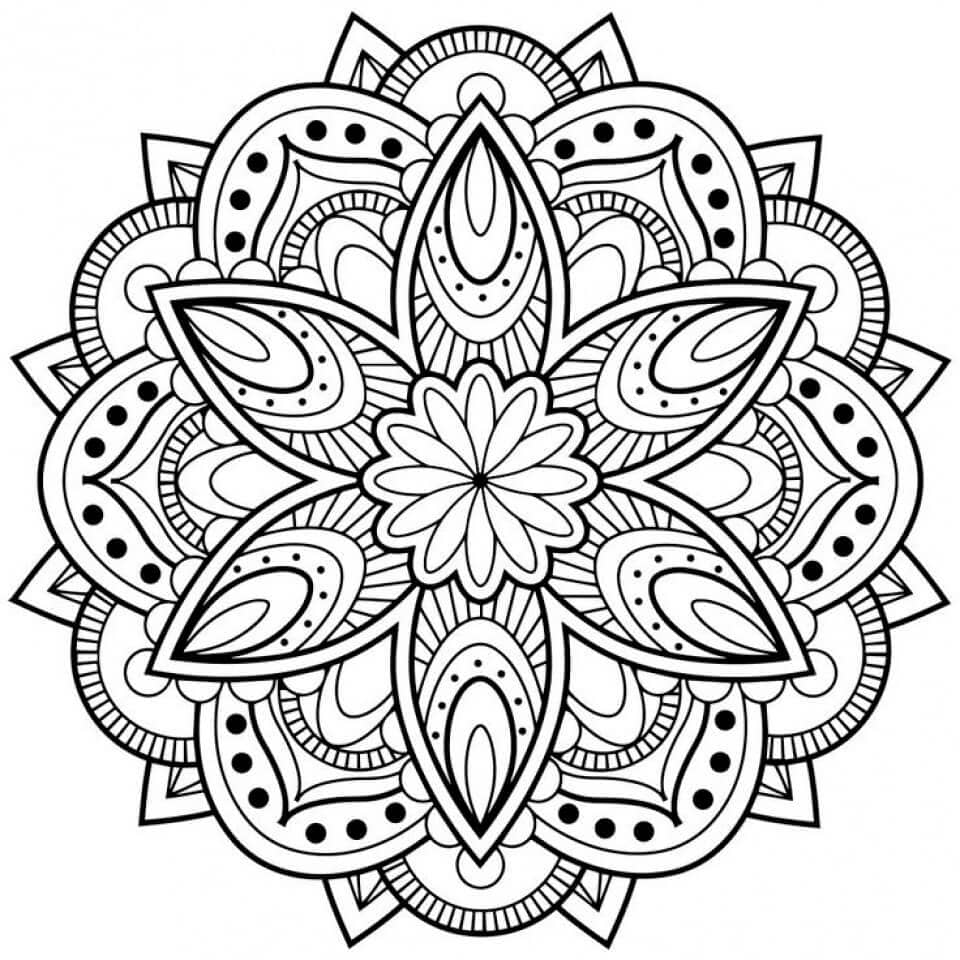 Desenho para colorir Mandalas Abstratas #193045 da coleção Mandalas, pronto para imprimir