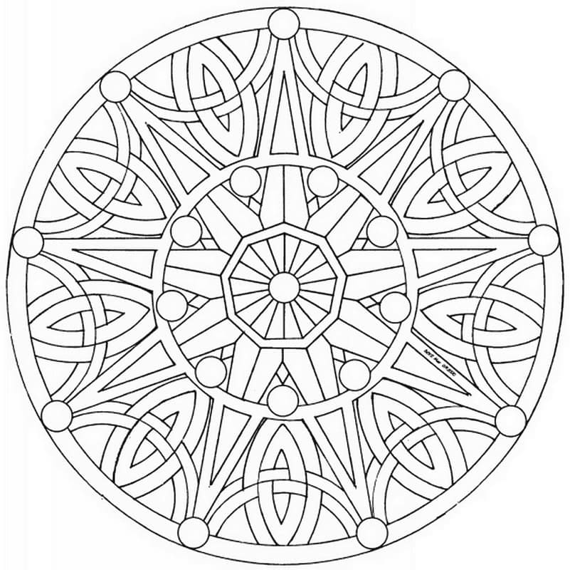 Desenho grátis de Mandalas Celtas #173959 para crianças e adultos, coleção Mandalas